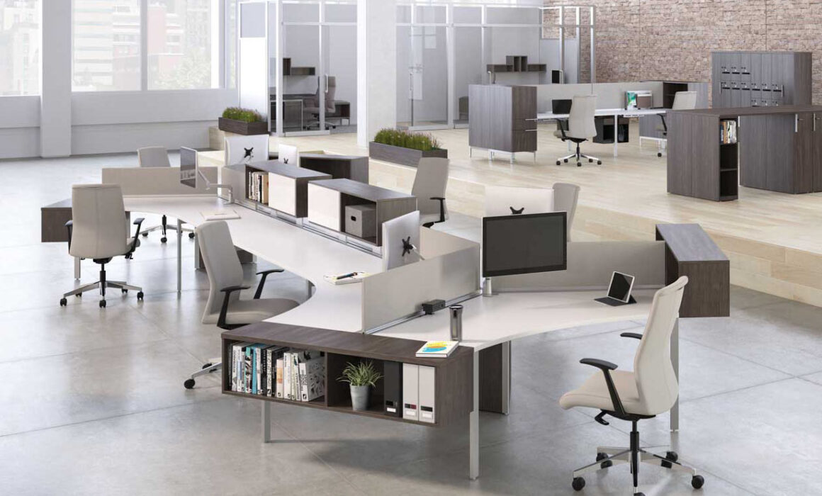 Flux Open Plan Office Furniture Collection by David Allan Passo
